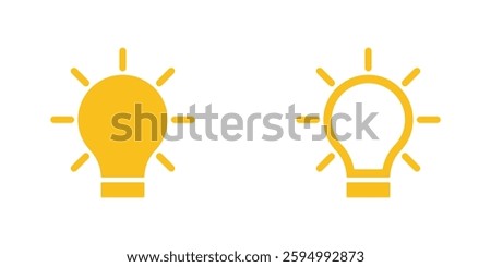 Simple orange light bulb design suitable for icons