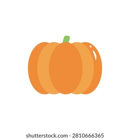 Simple orange pumpkin vector illustration