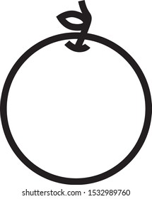 simple orange shaped vector icon