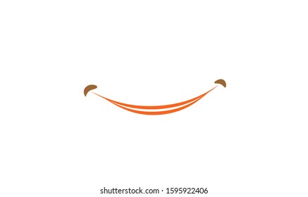 
Simple orange smile icon design vector