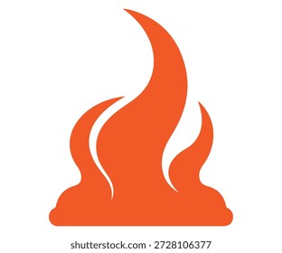 A simple orange stylized fire flame.