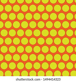 Simple orange and yellow polka dot vector background 