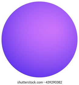 Simple orb with shaded effect. Colorful, bright circle with vivid, vibrant radial gradient filling. Circle icon with blank space on white.