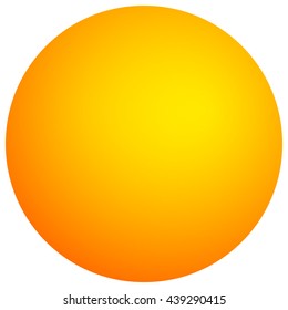 Simple orb with shaded effect. Colorful, bright circle with vivid, vibrant radial gradient filling. Circle icon with blank space on white.