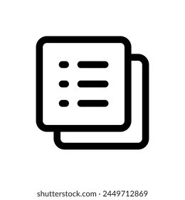 Simple Order List icon. The icon can be used for websites, print templates, presentation templates, illustrations, etc	