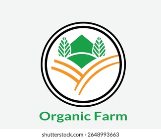 A Simple Organic Farm vector design. Natural Product and Eco friendly.