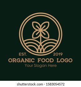 Simple Organic Logo Circle Vector 
