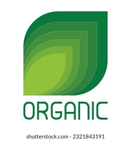 Simple organic logo or label. The clear and clean design is suitable for your organic product labels, both food and beverage.  The distinctive green color of the leaves is unique.