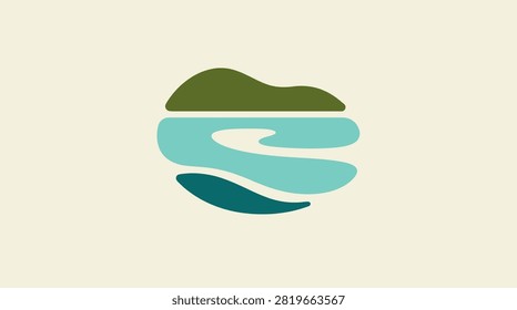 Simple organic shape representing natural preserves and conservation efforts.