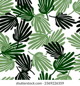 Simple organic shape seamless pattern. Tropical leaves background. Matisse inspired decoration wallpaper. Floral backdrop. Design for fabric , textile print, surface, wrapping, cover.