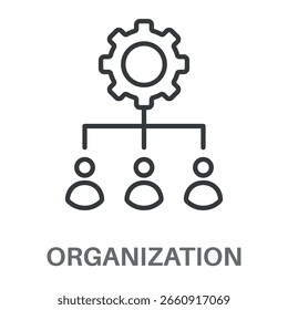 Icono simple del diseño de la Organización, Inspiración simple del diseño del estilo para cualquier interfaz y propósito de los logotipos