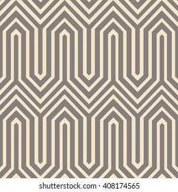 Simple oriental pattern seamless zigzag geometric grey