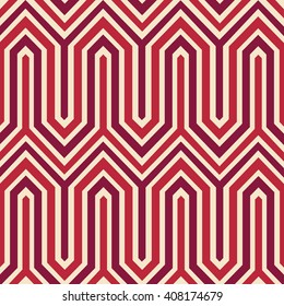 Simple oriental pattern seamless zigzag geometric scarlet, wine