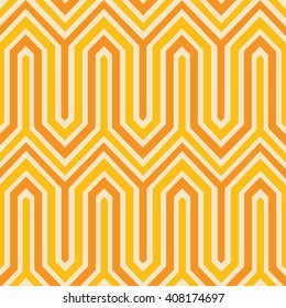 Simple oriental pattern seamless zigzag geometric yellow, orange