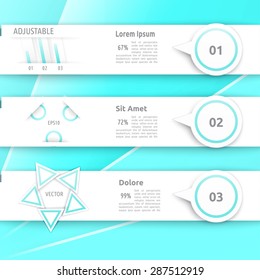 Simple Origami Stripes banners Composition For Your Infographics