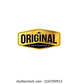 simple original badges label icon luxury elegant business icon Premium Vector