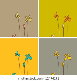 diseño simple y original de fondo floral