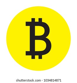 Simple original flat bitcoin symbol