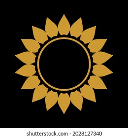 simple ornament, decoration element for all media, sun shaped circle and leaf elements, cool and attractive