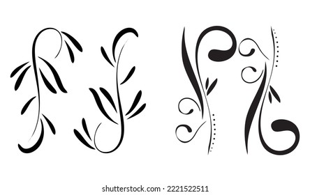 einfaches Ornament-Design wie coole Zweige - Laden Sie diese Kunst herunter und wählen Sie die erweiterte Lizenz für mehr Benutzerfreundlichkeit
