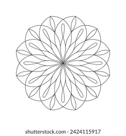 Simple ornament floral mandala design 