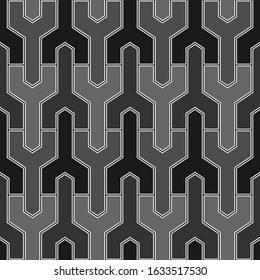 Simple ornament. Folk image. Seamless pattern.Mosaics background. Ethnic motif. Figures wallpaper. Shapes backdrop. Digital paper, textile print, web design, abstract.