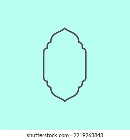 simple ornament islamic line frame
