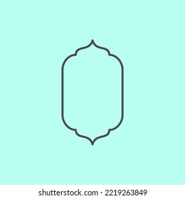 simple ornament islamic line frame