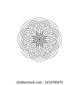 patrón simple de mandala de círculo de línea de ornamento