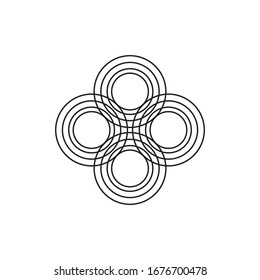 simple ornament line circle mandala pattern