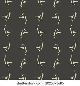 Simple ornament on a black background, wavy stripes with thorns and jags, broken from place to place. Fashion pattern.
