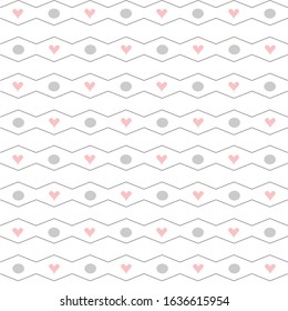 Simple ornament vector seamless pattern. Can use for ceramic tiles, wallpaper, linoleum, textiles, wrapping paper, web background, kids postcard.