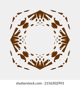 simple ornament vector, unique and neat, detailed and neat mandala motif for wall or frame decoration