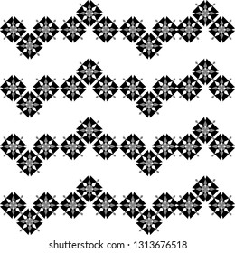 Simple ornament white and dark illustration with etnic arabic. Geometric ornament pattern.
