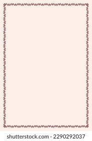 Simple ornamental frame. Frame for document, certificate, diploma.