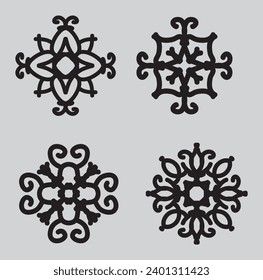 Simple and simple ornaments can be used as wall decorations, pattern motifs and so on
