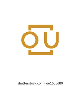 Simple OU initial Logo designs template vector illustration