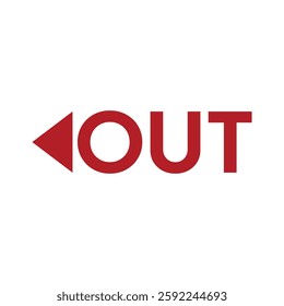 Simple out and arrow direction symbols