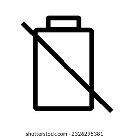 Icono simple fuera de la batería. Vector.