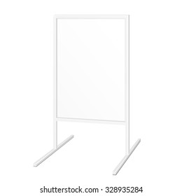 Simple Outdoor Indoor Stander Advertising Stand Banner Shield Display, Advertising. Illustration Isolated On White Background. Vector EPS10