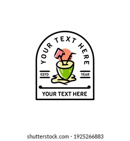 Plantilla de diseño de placa de logotipo para exteriores simple vector