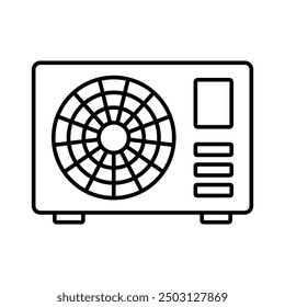 Simple outdoor unit icon. Vector.