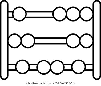 simple outline abacus back to school icon