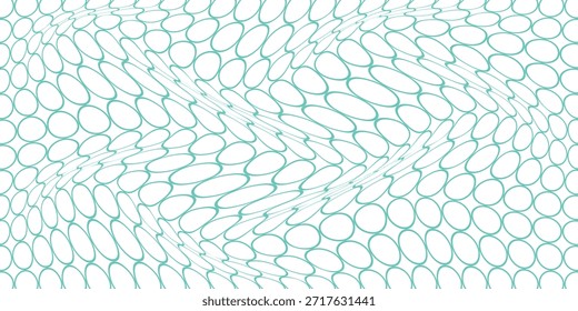 simple outline aqua dot wave pattern for banner poster background.