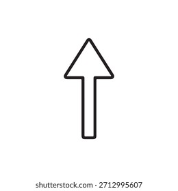 Simple outline up arrow icon for navigation or scrolling upward.
