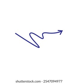 Design de logotipo de vetor de seta de contorno simples