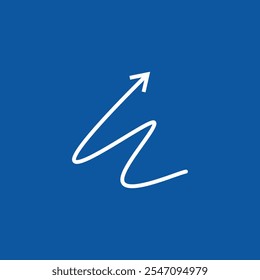 Simple outline arrow vector logo design