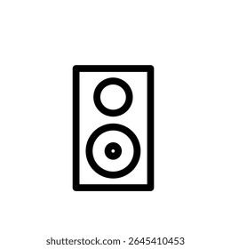 Áudio de Contorno Simples Alto-Falante Sistema de Som Ícone de Instrumento Musical