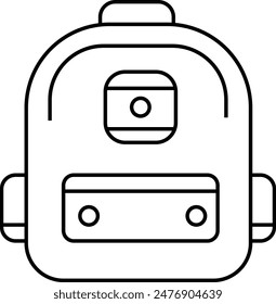 simple outline backpack school icon