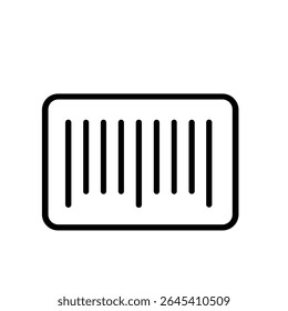 Simple Outline Barcode Scan Code Label Symbol Shape Icon